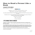 How to Read a Person Like a Book - Gerard I. Nierenberg