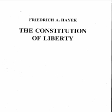 hayek the constitution of liberty hayek the constitution of liberty